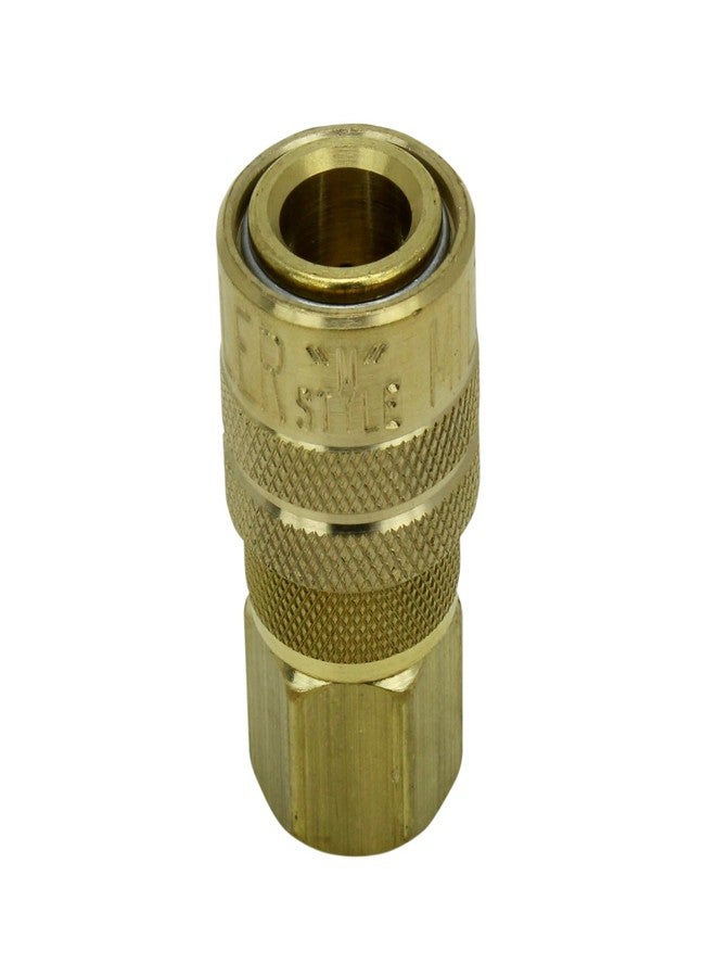 Milton Industrial Coupler 1/4" NPT Female Brass, M-STYLE® Quick Connect Air Coupler, S-715 - Pack of 10 - Image 1